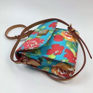 Dooney & Bourke Floral Crossbody Purse Blue Bag